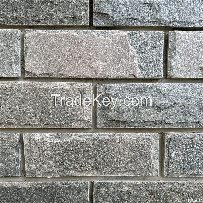 Gray natural stone thin veneer Lightgray cultured stone panels for landscaping