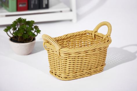 washable poly rattan serving baskets