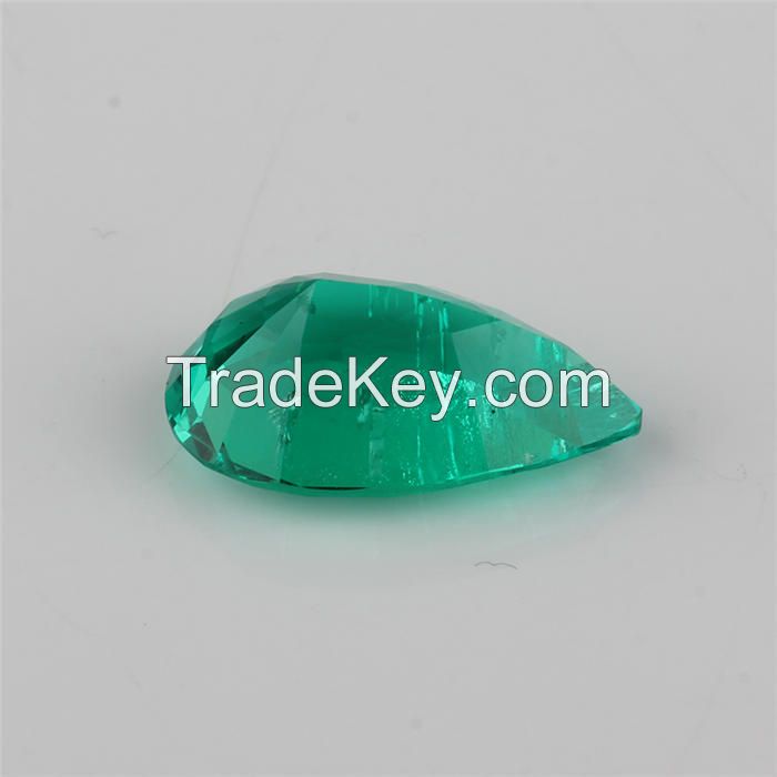 Colombia Color Pear Cut Lab Grown Emerald