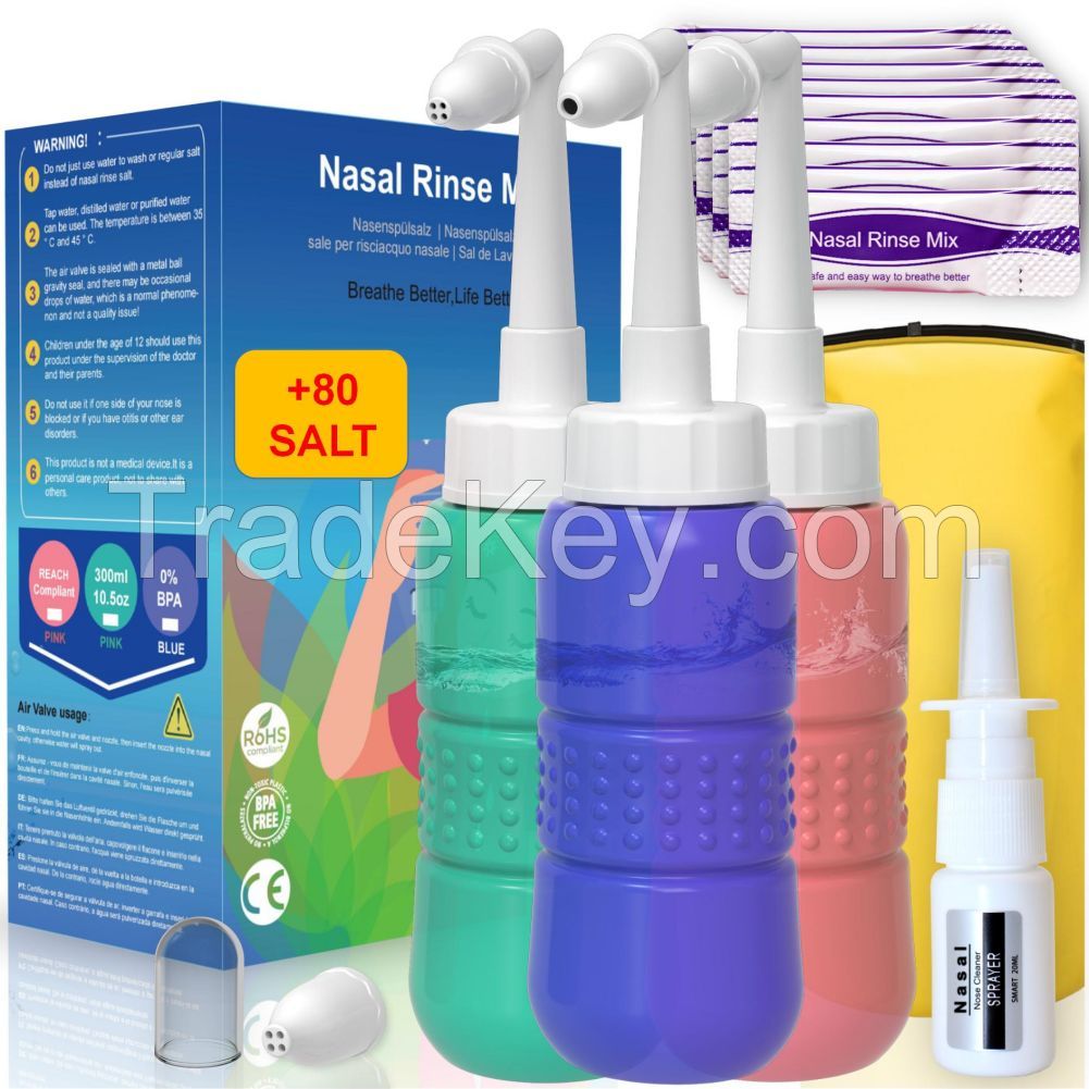 Nasal Rinse Kit Nasal Wash Bottle Nose Care For Adult And Children Allergic Rhinitis Treatment Sinus Irrigation Bottle