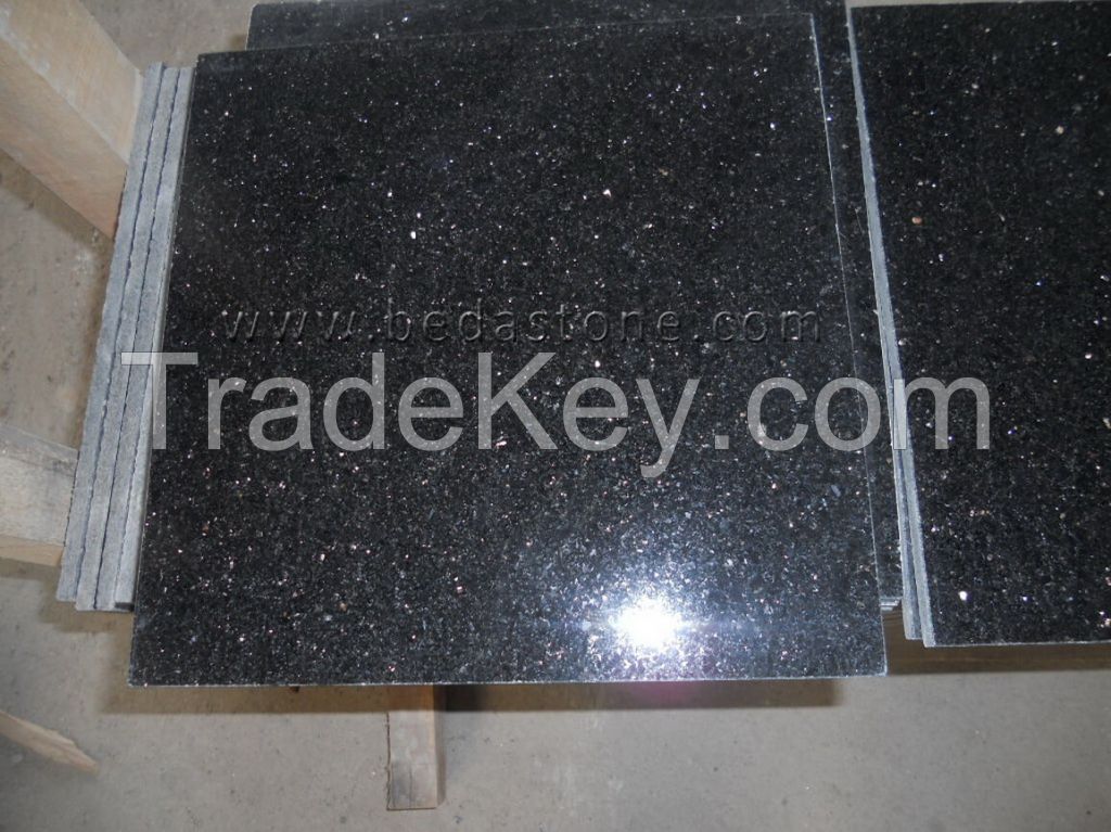 Black Galaxy Granite Tiles Polished
