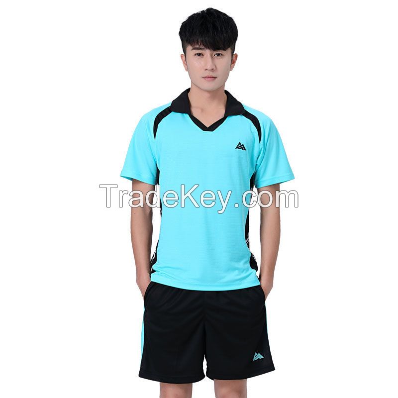 Custom men's t-shirts, shorts, breathable volleyball jerseys, badminton tops, badminton apparel
