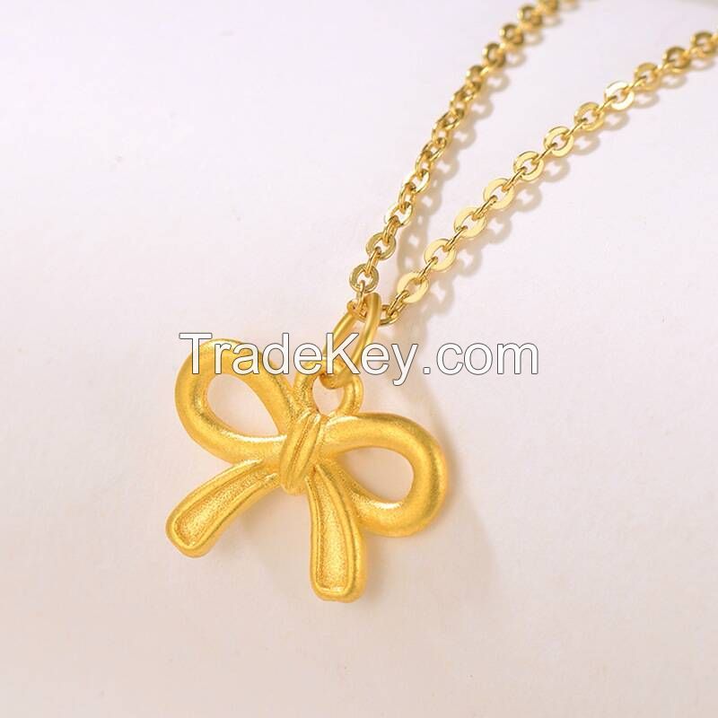 Shenzhen Shuibei gold 999 gold crown pendant necklace