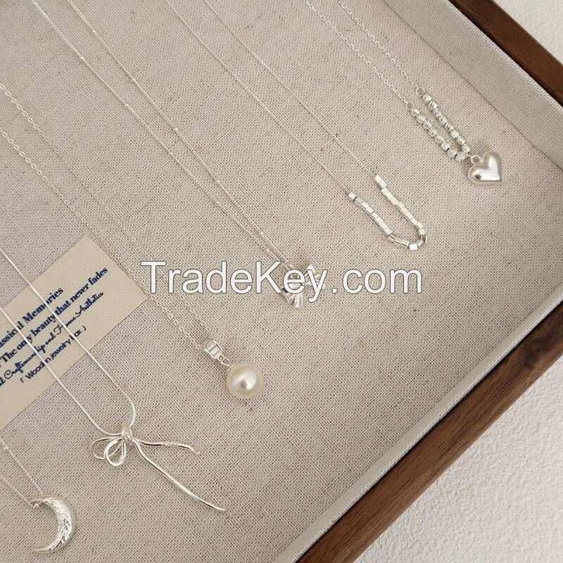 s925 sterling silver the same pearl butterfly necklace for women does not fade color niche high-grade sense all collarbone chain accessories