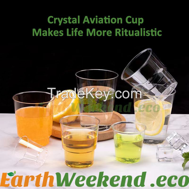 30ml-450ml Disposable water aviation cup thickened transparent PS hard plastic aviation cup beer cup tasting cup custom logo