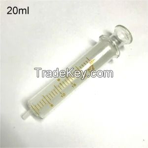 Glass Syringes Glass Sample Extractor Lab Glassware Glass Injector 20ml