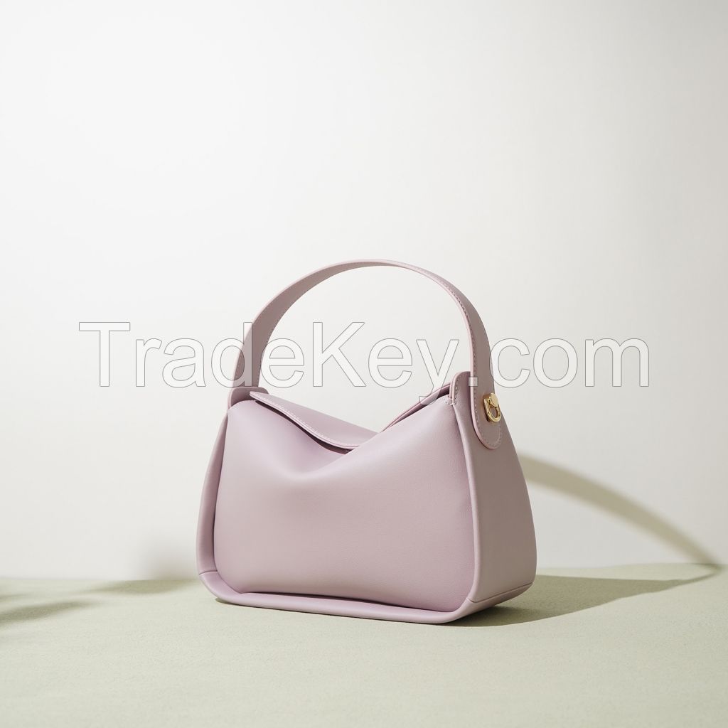 High-quality cowhide crossbody bag 2024 new fashion and versatile handbag women's niche commuting shoulder dumpling bag women