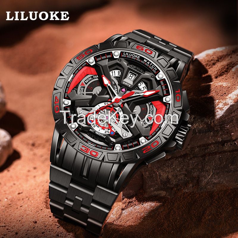 Large dial non-mechanical multi-functional cross-border luminous waterproof wholesale men's watches