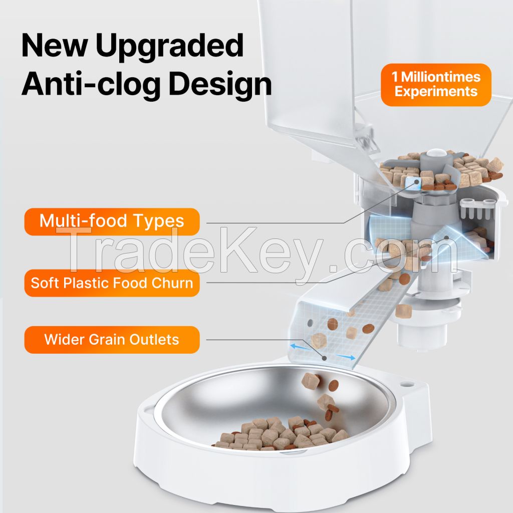 Smart Pet Feeder 5L Wifi Mobile Phone App Remote Control Microchip Automatic Pet Feeder Dog Food Container For Dog Cat