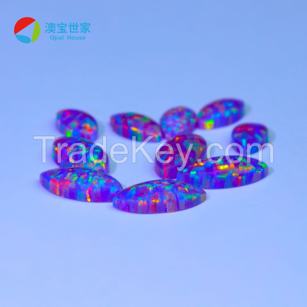 Opal family imported raw materials artificial Opal Opal stone leaf jewelry accessories plain horse eye Opal