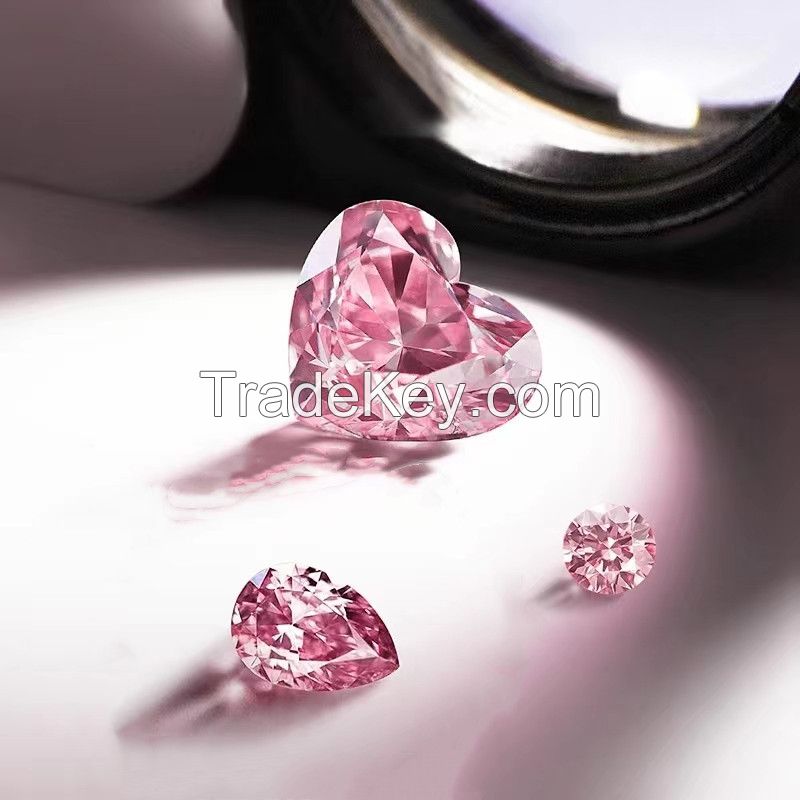 Cultivation of pink diamond CVD/HPHT synthetic Blue diamond Green diamond yellow diamond diamond jewelry earrings ring cultivation of color diamonds