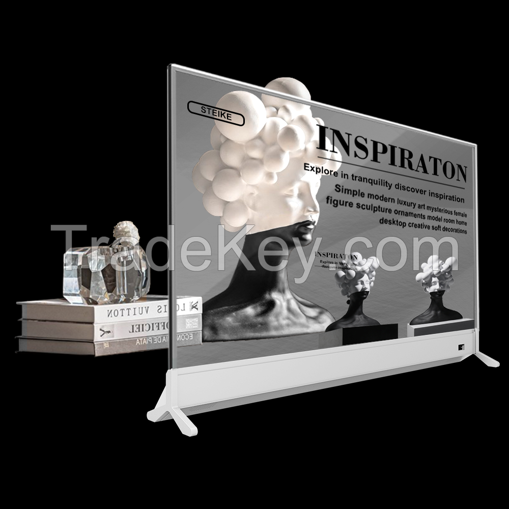 CEOLED Display RK-O55-ZTP2-Y 55-Inch Transparent OLED Display with y-Type Desktop Stand