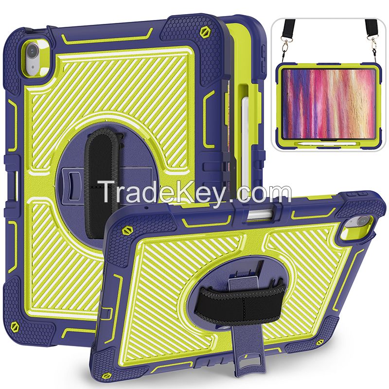 Shockproof TPU Silicone 360 Rotating Hand Strap Kickstand Tablet Case For  iPad Air 13Ã¢ï¿½ï¿½inch (M2)  2024 Case Cover