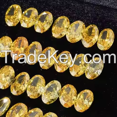 Wholesale Yellow Cultivated Diamond Artificial Synthetic Diamond HPHT Diamond