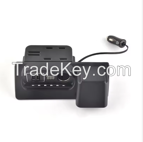 Widely used cigarette lighter car charger dual usb quick charge lighter socket with voltage display