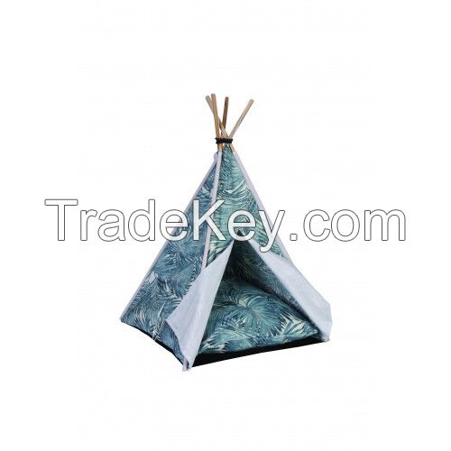 Buster and Beau Cat Cave Teepee Tropics 47*47*75cm Cat Bed