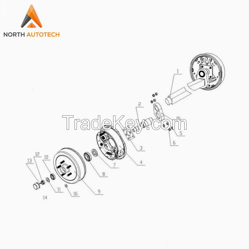 5200 Lbs Drop Axle with Electric Drum Brake