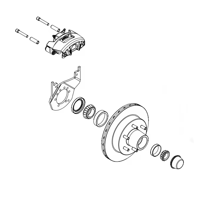 Hot Dip Galvanizing Disc brake for marine yacht trailer