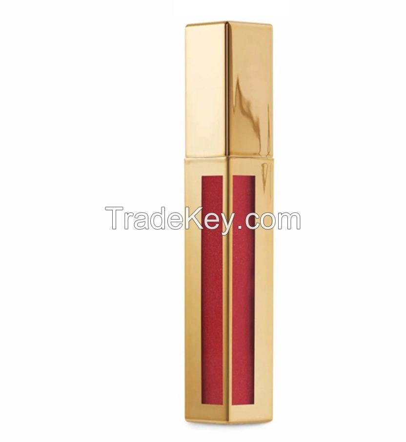 Non-stripping matte gold tube lip glaze