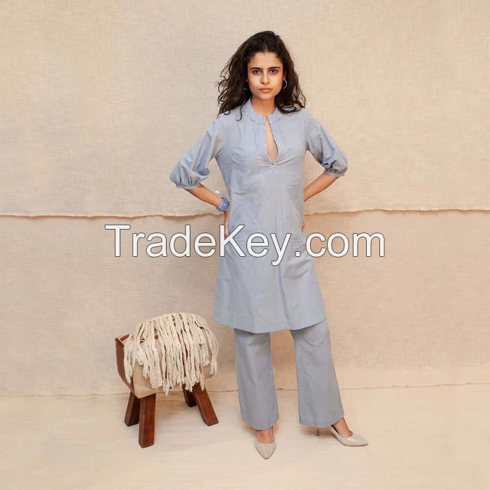 STONE BLUE KLAUDIA OUTFIT - TUNIC &amp; PANTS