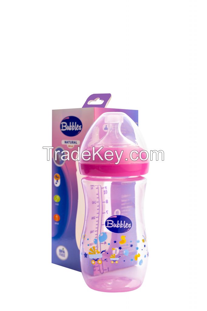 Natural Baby Feeding Bottle without Hand 280ml