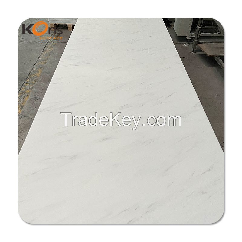 Koris artificial stone big slab acrylic solid surface sheet for kitchen countertop