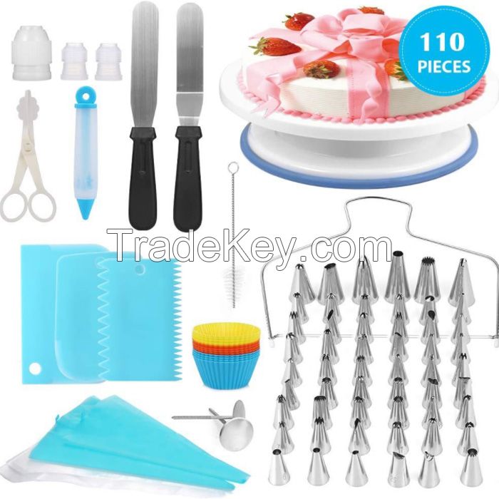 110-Piece cake decorating supplies pastry baking tools fondant cake decoration tool