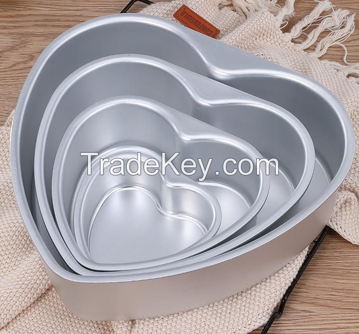 Heart Aluminum Cake baking pan Removable bottom Cheese cake pan Nonstick Bakeware