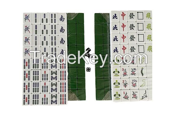 Green Malaysia Customized Melamine, Board Games, Party Entertainment Mahjong