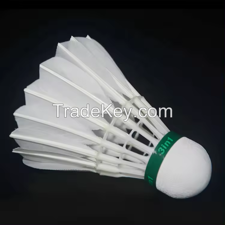 Durable Hybrid 3in1 Shuttlecock OEM Available Feather Speed Custom Tournament Badminton Ball Badminton Shuttlecock for Training