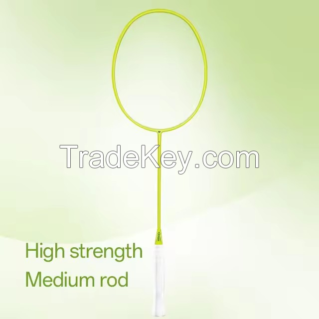 Professional 6U Balanced Badminton Racket with PU Grip All-Carbon Design Full Carbon Fiber Graphite Fiber ultra-light carbon