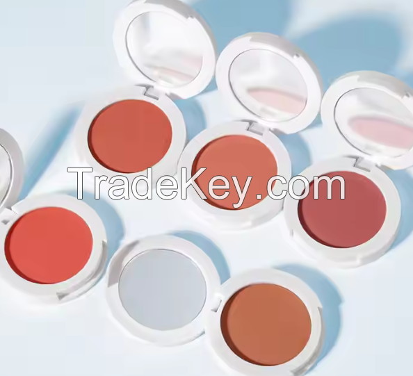 hot sell Single Color Blush Face Cheek Pressed Powder OEM Blusher Palette with Brush