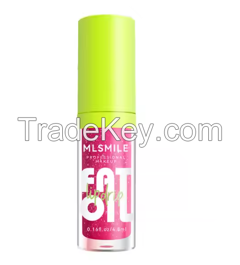 MLSMILE Hot Wholesale OEM 6Color Long Lasting Fat Oil Lip Plumper Oil Hydrating Lip Gloss Clear Tinted Balm Lip Glow Oil