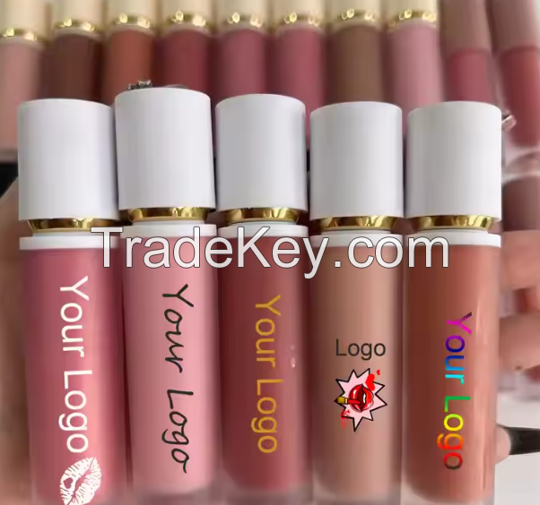 DIY Private Label Tube Lipgloss Cruelty Free Vegan Matte Lipstick Clear Lip gloss
