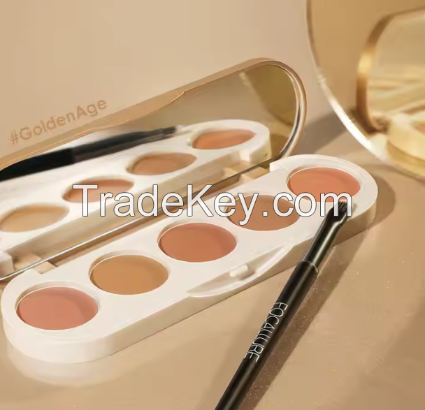 5-color Concealer Foundation, 5-in-1 Multi-functional Concealer Palette.