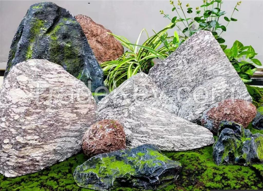 The most popular simulated stone moss block props foam snow wave stone shooting props garden rockery landscape stone