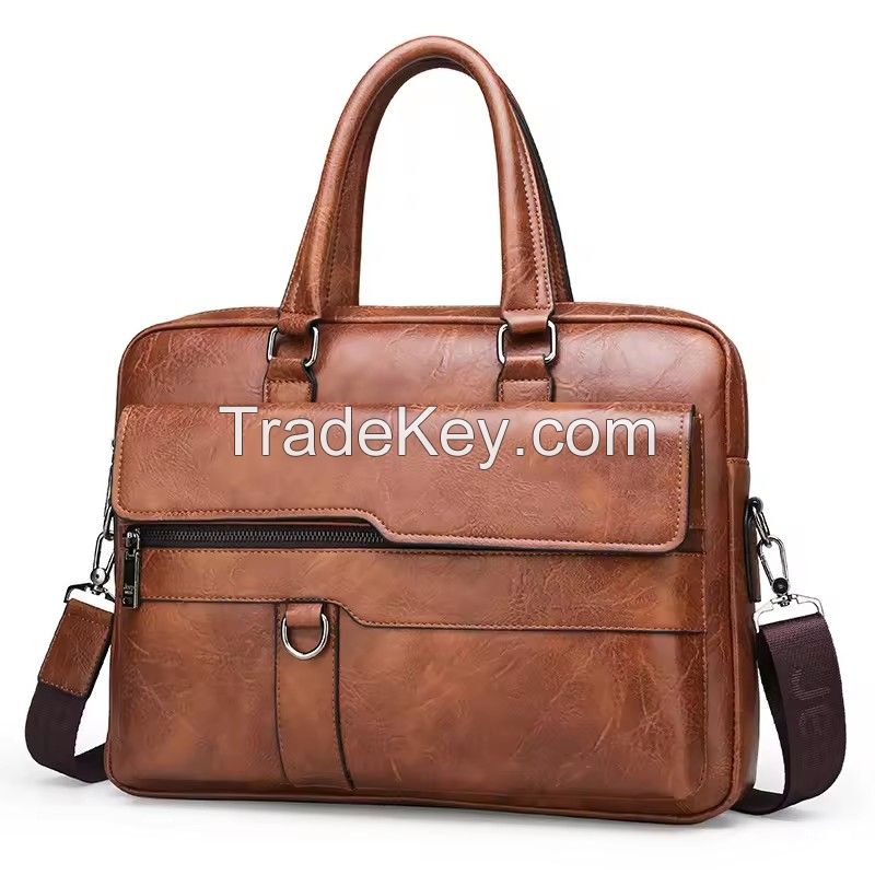 Luxury Briefcase for Men PU Leather Office Handbag