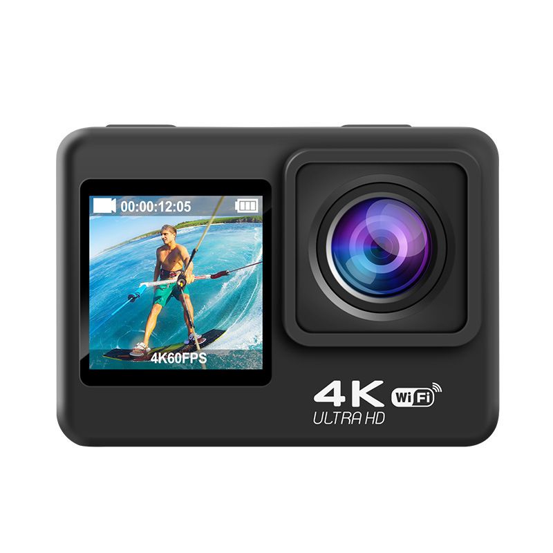 Action Camera 4K 60 Frame Dual Screen with Touch HD Camera Photo Sports DV Head-Mounted Camera Spot Batch