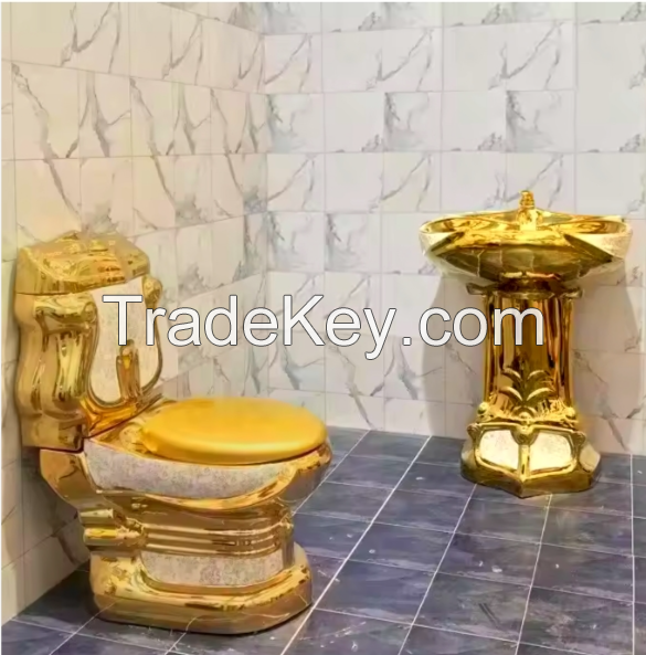 China Chaozhou Factory gold plated toilet