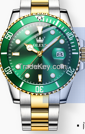 Orles watches green waterproof ghost quartz watch