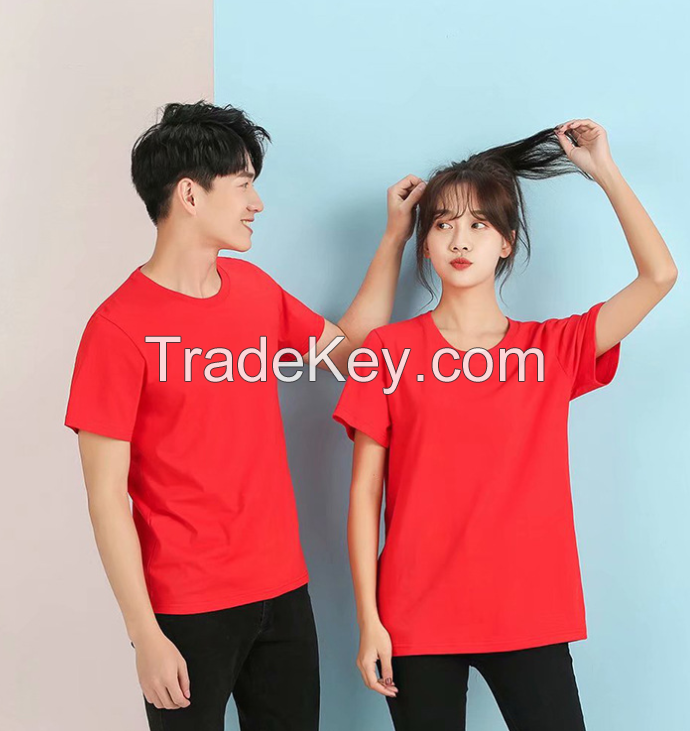 1688New round neck short sleeved T-shirt, advertising culture shirt, printing, enterprise activity team, work clothes, logo printing, wholesale