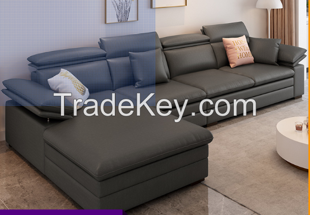 Cream colored fabric sofa, small living room sofa, minimalist modern latex mesh red Nordic technology fabric sofa