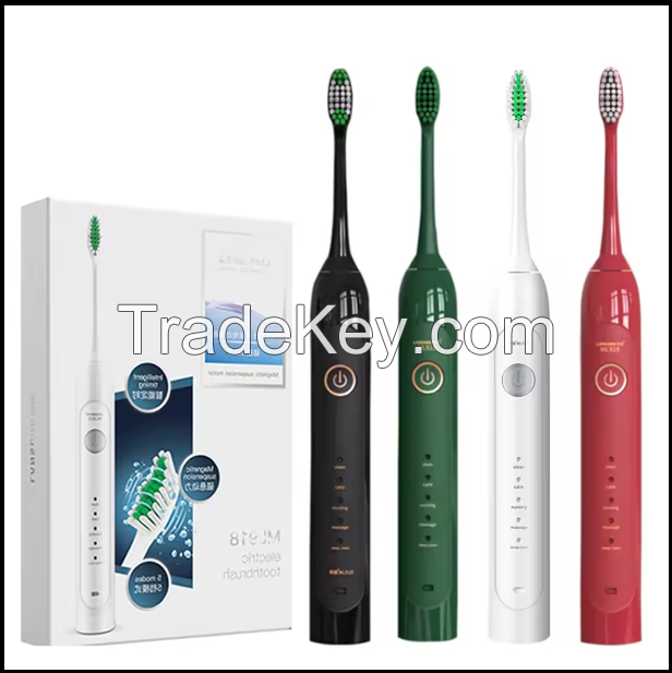 JIDENG electric toothbrush, Rechargeable Sonic Tooth Brush Electric for Teeth care baby electronic high frequency ultrasonic toothbrush