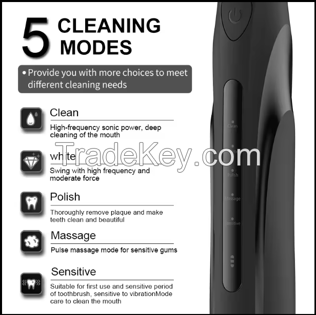 JIDENG electric toothbrush rechargeable battery operated tooth brush smart toothbrush sets custom wholesale sonic automatic electric toothbrush