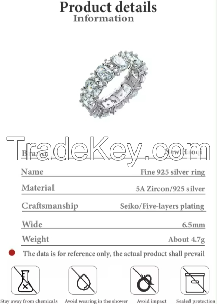 Hot Sale 925 Sterling Silver Luxury 5A Oval CZ Wedding Engagement Rings Ladies Diamond Ring For Women