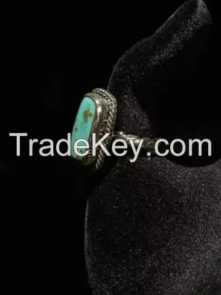 Handmade 925 Sterling Silver Ring with Turquoise Gemstone Ring Wholesale Jewelry Suppliers