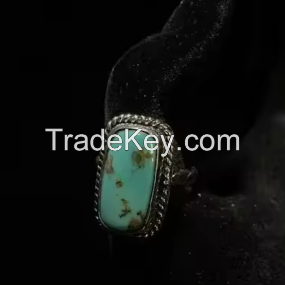 Handmade 925 Sterling Silver Ring with Turquoise Gemstone Ring Wholesale Jewelry Suppliers