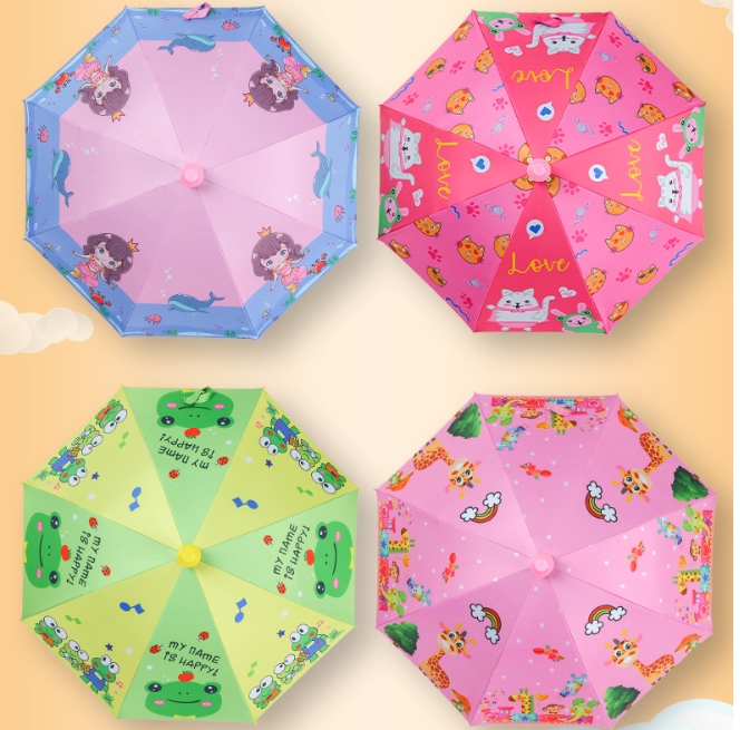 Children's umbrellas, boys, girls, primary school students, kindergarten babies, cute, ultra-light, automatic, safe, printable LOGO children's umbrellas