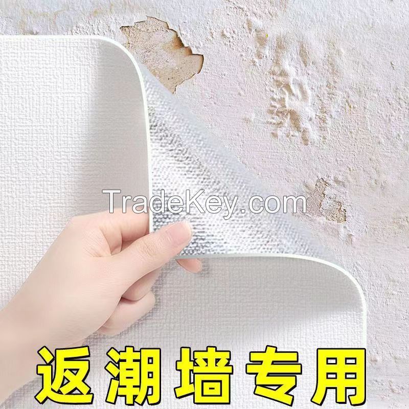 50M gray wall special wallpaper self-adhesive waterproof moisture-proof mildew 3d three-dimensional wall pasted bedroom refurbished wall stickers