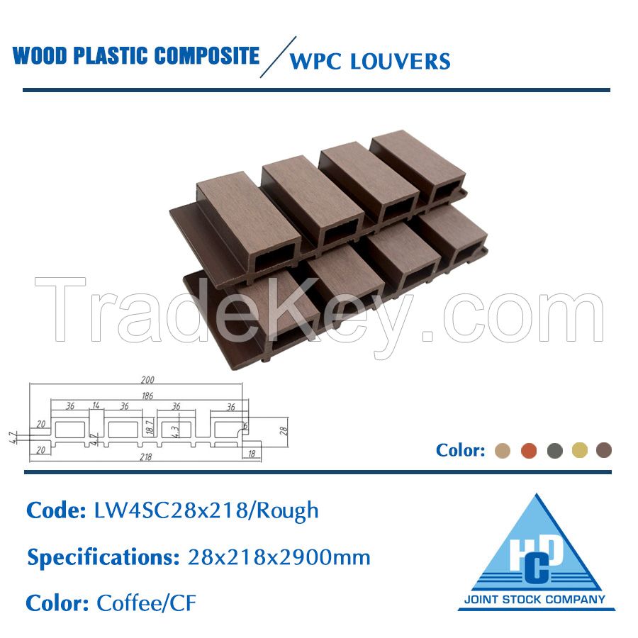 Wood plastic composite fluted panels High quality Reasonable Price